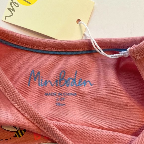 *SOLD* NWT Mini Boden "Bee Kind to Our Planet" HTF T-Shirt 2/3Y - Picture 5 of 6